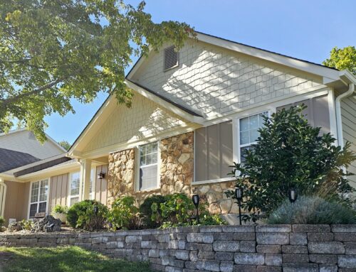 Khaki James Hardie Siding – Navajo Beige Shake/Trim/Fascia/Soffit – Chesterfield, MO